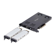 StarTech.com Avtagbart flyttbart ställ med två fack M.2 NVMe SSD till PCIe x8.