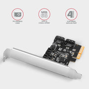 Axagon PCES-SA4X4 nätverkskort/adapters Intern SATA