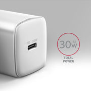 Axagon ACU-PD30W wall charger 1x QC3.0/AFC/FCP/PD type-C 30W white Mobiltelefon