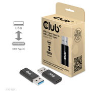 CLUB3D CAC-1525 kabelomvandlare (hane/hona) USB A USB TYPE C Svart
