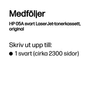 HP 05A svart LaserJet-tonerkassett