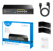 Cudy GS1010PS2 nätverksswitchar Ohanterad Gigabit Ethernet (10/100/1000)