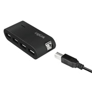 LogiLink UA0085 gränssnittshubbar USB 2.0 Type-A 480 Mbit/s Svart