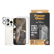 PanzerGlass 3-in-1 Bundle iPhone 15 Pro Genomskinligt skärmskydd Apple