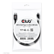 CLUB3D CAC-1526 USB-kablar USB 3.2 Gen 1 (3.1 Gen 1) 1 m USB C Micro-USB B 5 Gbit/s