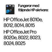 HP 912 cyan original bläckpatron
