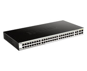 D-Link DGS-1210-52 hanterad L2 Gigabit Ethernet (10/100/1000) 1U Svart