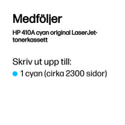 HP 410A cyan original LaserJet-tonerkassett
