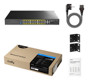 Cudy GS1028PS2 nätverksswitchar Gigabit Ethernet (10/100/1000) Strömförsörjning via