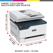 Xerox C235 A4 22 ppm trådlös kopiering/utskrift/scanning/fax PS3 PCL5e/6 ADF 2