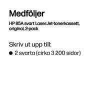 HP 85A svart LaserJet-tonerkassett