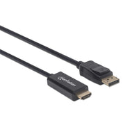 Manhattan 153201 videokabeladapter 1,8 m DisplayPort HDMI Svart