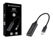 Conceptronic ABBY03B videokabeladapter HDMI Typ A (standard) USB Type-C Svart