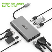 Acer HP.DSCAB.002 dockningsstationer för bärbara datorer USB 3.2 Gen 1 (3.1 Gen 1)