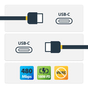 StarTech.com 2 m USB-C snabbladdningskabel