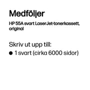 HP 55A svart LaserJet-tonerkassett