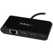 StarTech.com 3-ports USB-C-hubb med Gigabit Ethernet och 60 W strömförsörjning