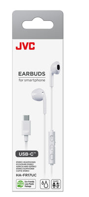 JVC HA-FR17UC Headset Kabel I öra Samtal/musik USB Type-C Vit