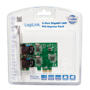 LogiLink PC0075 nätverkskort Intern Ethernet 1000 Mbit/s - 2x1G