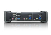 ATEN USB 3.0 4K DisplayPort KVMP-switch med 2 portar (kablar medföljer)
