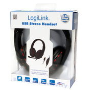 LogiLink HS0033 hörlur och headset Kabel Huvudband Samtal/musik Svart