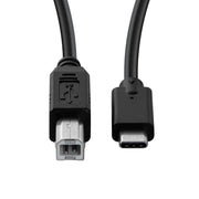 Microconnect USB3.1C2B1 USB-kablar USB 2.0 1 m USB C USB B Svart