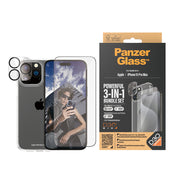 PanzerGlass 3-in-1 Bundle iPhone 15 Pro Max Genomskinligt skärmskydd Apple