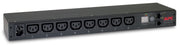 APC AP7820B grenuttag 8 AC-utgångar 0U/1U Svart