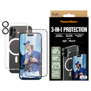 PanzerGlass 3-in-1 Protection Bundle iPhone 16 Genomskinligt skärmskydd Apple