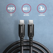 Axagon BUCM-CM30AB USB-kablar USB 2.0 3 m USB C 0,48 Gbit/s 60 W Svart