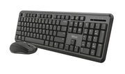 Trust TKM-350 tangentbord Mus inkluderad Kontor RF Trådlös QWERTZ tyska Svart