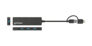 Manhattan 180863 dockningsstationer för bärbara datorer USB 3.2 Gen 1 (3.1 Gen 1)