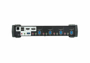 ATEN USB 3.0 4K DisplayPort MST KVMP-switch med 4 portar (kablar medföljer)