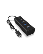 ICY BOX IB-HUB1409-C3 USB 3.2 Gen 1 (3.1 Gen 1) Type-C 5000 Mbit/s Svart