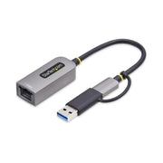 StarTech.com USB-C till Ethernet-adapter med USB-A-dongel - 1x1G