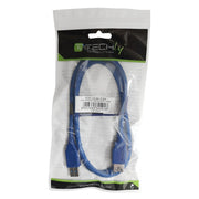 Techly 1.0m USB 3.0 A M/F USB-kablar USB 3.2 Gen 1 (3.1 Gen 1) 1 m USB A 5 Gbit/s Blå