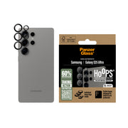 PanzerGlass Hoops Camera Lens Protector Black Samsung Galaxy S25 Ultra Genomskinligt