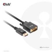 CLUB3D CAC-1012 videokabeladapter 2 m DisplayPort VGA (D-Sub) Svart
