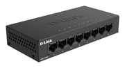 D-Link DGS-108GL Ohanterad Gigabit Ethernet (10/100/1000) Svart