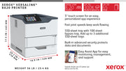 Xerox VersaLink B620 A4 61 sid/min dubbelsidig skrivare PS3 PCL5e/6 2 magasin Totalt