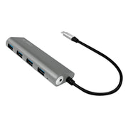 LogiLink UA0309 gränssnittshubbar USB 3.2 Gen 1 (3.1 Gen 1) Type-C 5000 Mbit/s Grå