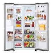 LG GSBC40PYPE Kombinerad kyl/frys side-by-side Fristående 664 l Silver