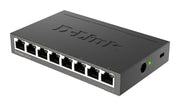 D-Link DGS-108 Ohanterad L2 Gigabit Ethernet (10/100/1000) Svart