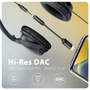 Axagon ADA-HC ljudkabel 0,1 m 3,5mm USB Type-C Svart