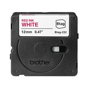 Brother BTAG-232 etikett-tejp Röd på vit