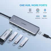 Ugreen 70336 gränssnittshubbar USB 3.2 Gen 1 (3.1 Gen 1) Type-C 5000 Mbit/s