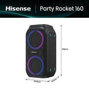 Hisense Party Rocket 160 Partyhögtalare Svart 160 W