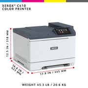 Xerox C410 A4 40 sid/min dubbelsidig skrivare PS3 PCL5e/6 2 magasin Totalt 251 ark
