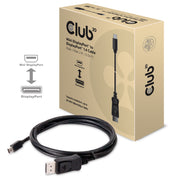 CLUB3D Mini DisplayPort to DisplayPort 1.4 HBR3 8K60Hz Cable