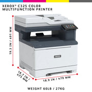 Xerox C325 A4 33 ppm trådlös dubbelkopiering/utskrift/scanning/fax PS3 PCL5e/6 2
